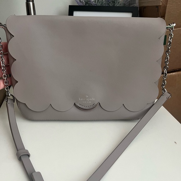 Kate Spade Taupe Scalloped Crossbody Bag - Picture 7 of 7